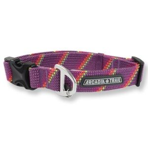 Arcadia Trail Reflective Purple Paracord Dog Collar - XL